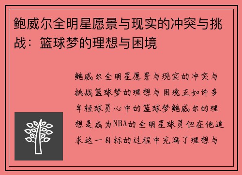 鲍威尔全明星愿景与现实的冲突与挑战：篮球梦的理想与困境
